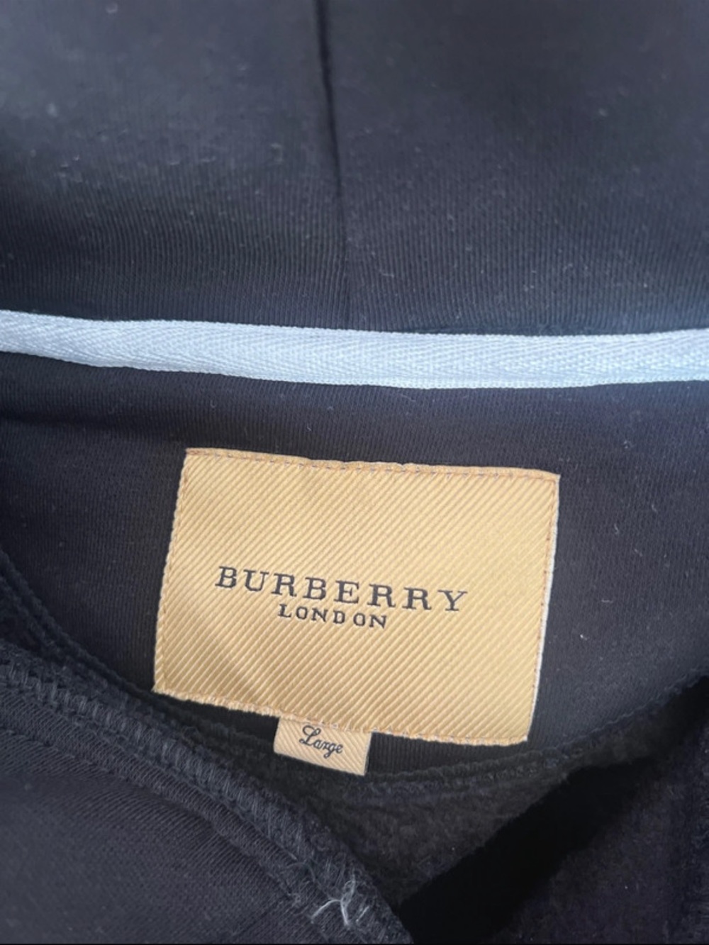 Burberry Black Sweatshirt with White Logo Tab